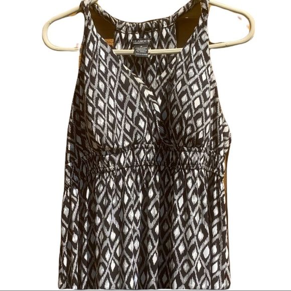 Sz16 Black/White Glamour Long Dress - Picture 3 of 8